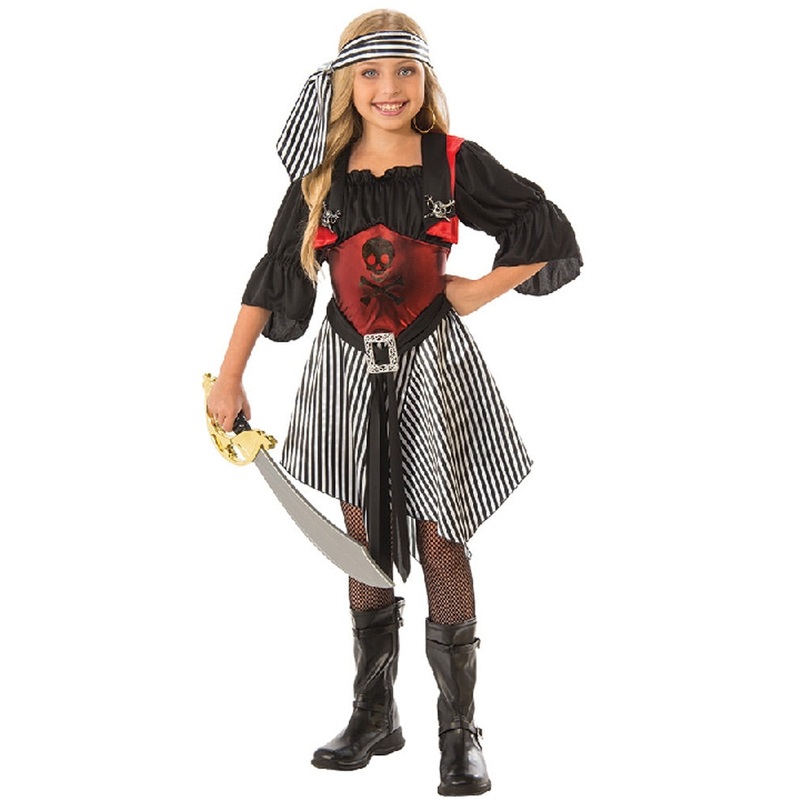 Crimson Pirate Girls Costume|3-5|6-8|9-10