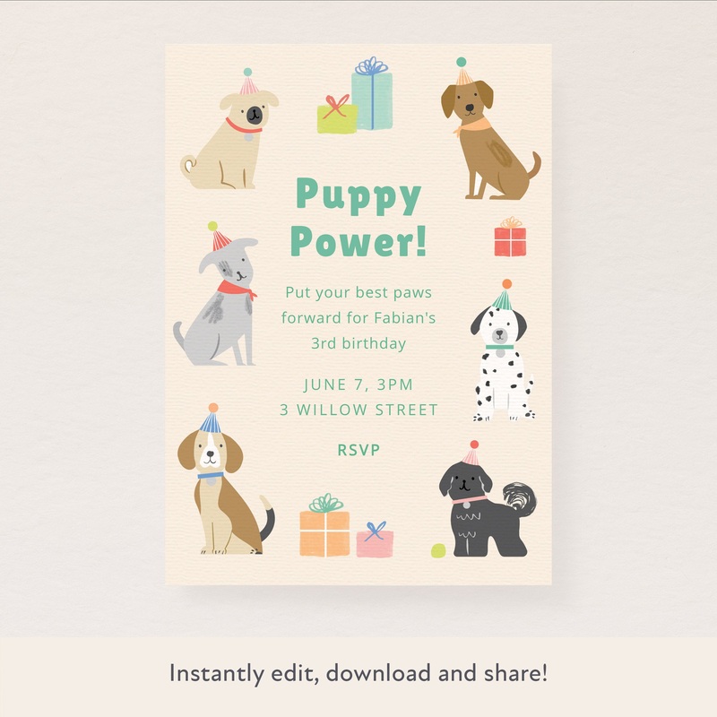 Puppy Download & Print Invitation