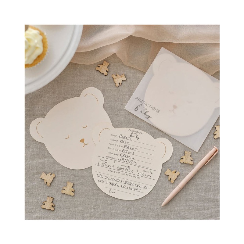 Teddy Bear Baby Shower Advice Cards Pack of 10