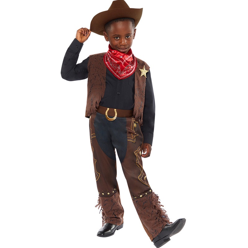 Western Cowboy Boys Costume|4-6|6-8|8-10|10-12