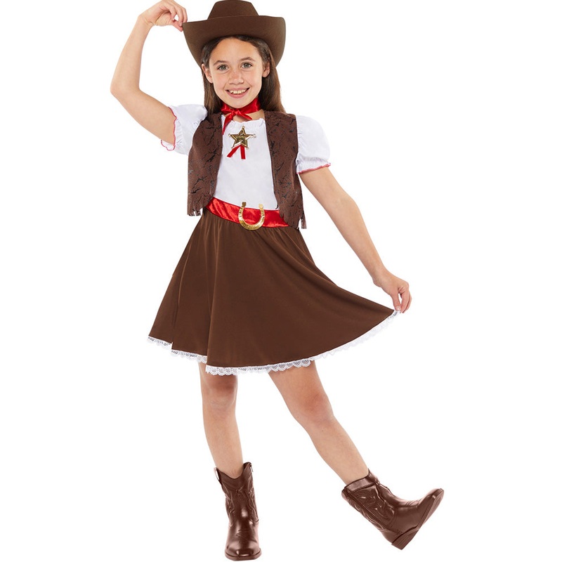 Western Cowgirl Girls Costume|4-6|6-8|8-10|10-12|12-14