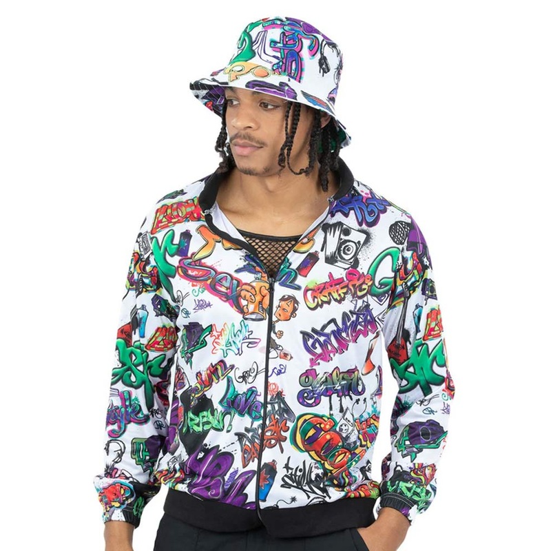 90s Hip Hop Graffiti Adult Jacket