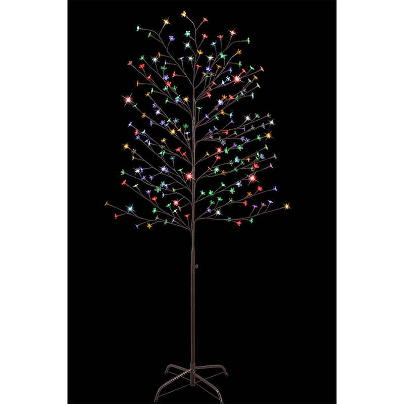 Colour Change Solar Christmas LED Blossom Tree 180cm