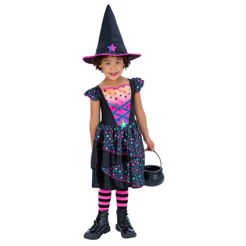 Neon Star Witch Girls Costume|Large|Medium|Small