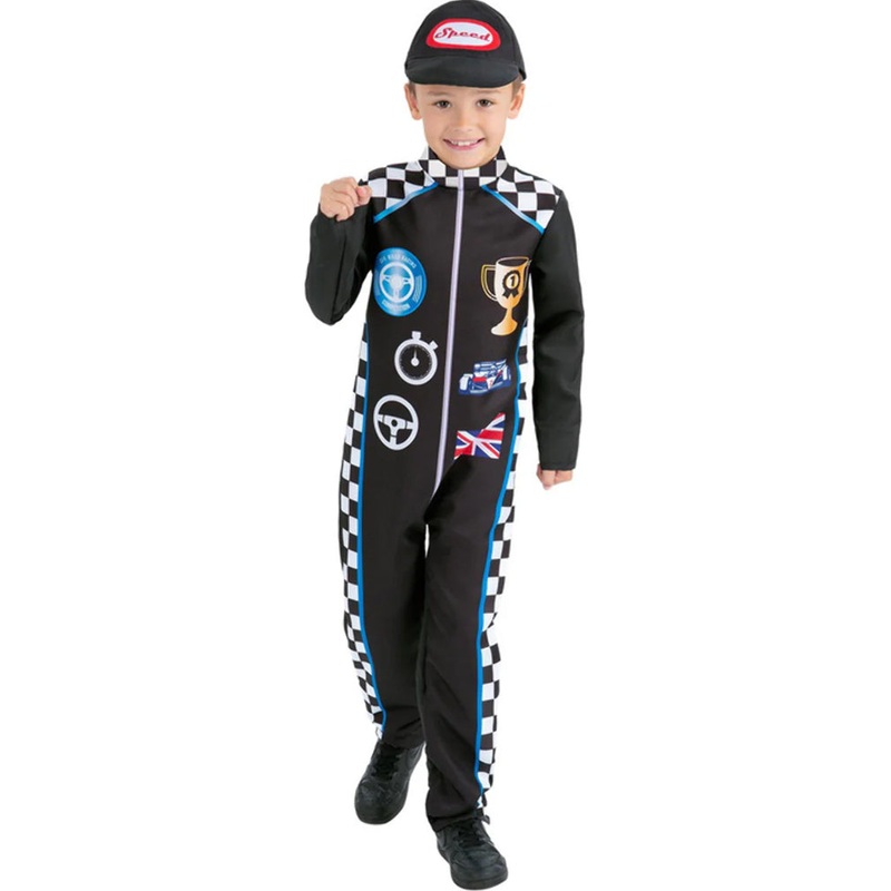 Racing Driver Boys Costume|Large|Medium|Small