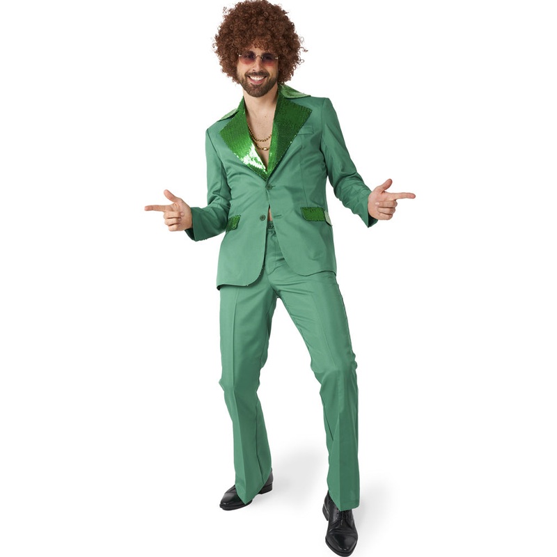 70s Disco Green Mens Suitmeister