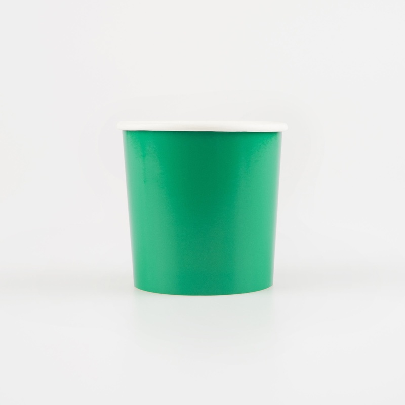 Fir Tree Green Tumbler Cups (x 8)