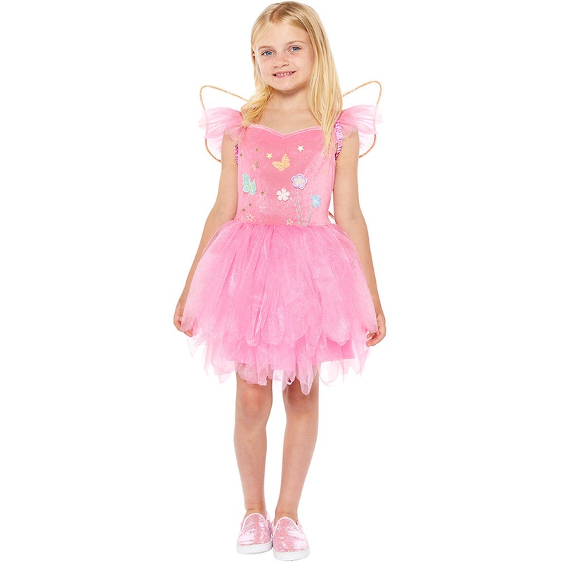 Pink Fairy Girls Costume|6-8|3-4|4-6