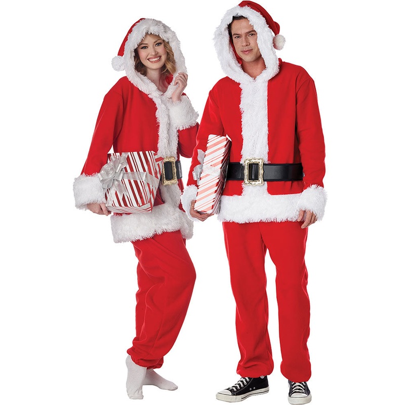 Santa Jumpsuit Adult Costume|Medium|Large|Extra Large