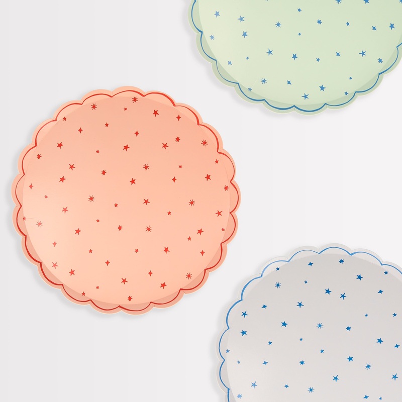 Star Pattern Side Plates (x 8)