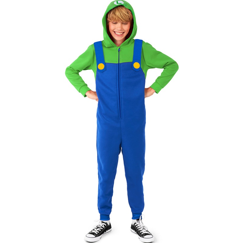 Super Mario Bros Luigi Kids Opposuit Onesie