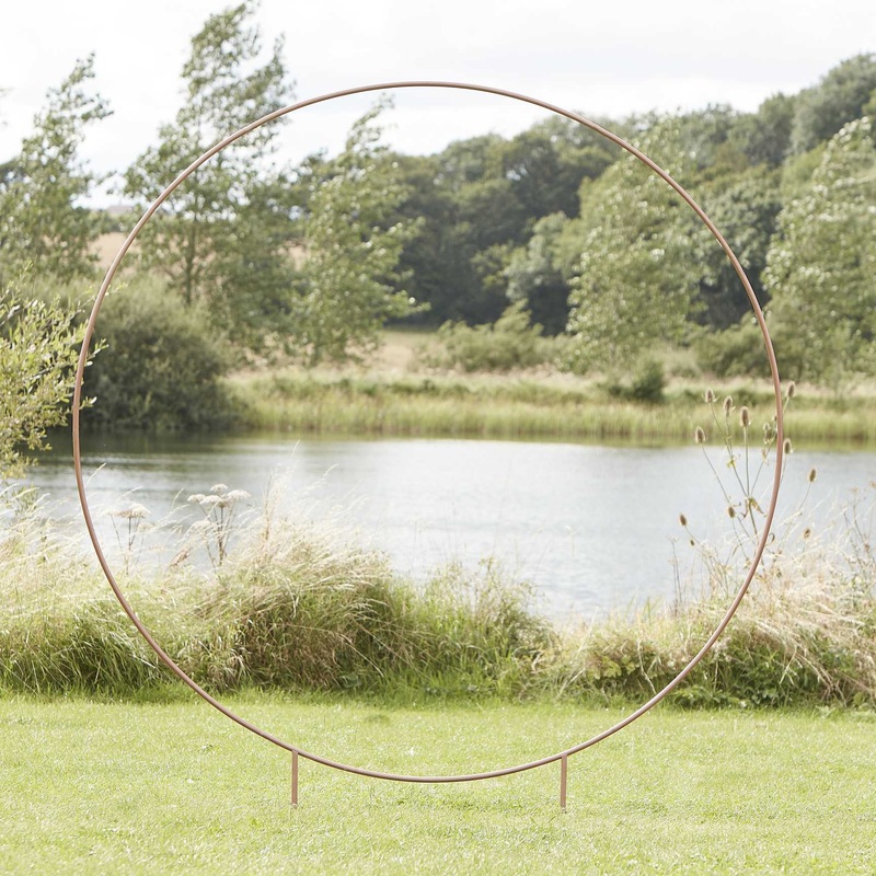 Botanical Wedding Moongate Hoop Rose Gold