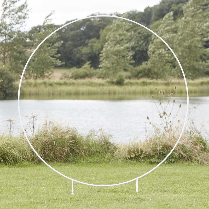 Botanical Wedding Moongate Hoop White