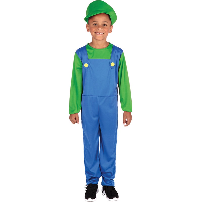 Green Plumber Boys Costume|Large|Medium|Small|Extra Large