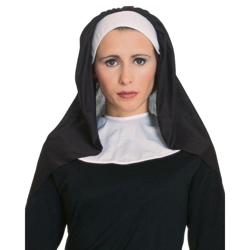 Nun Habit Halloween Halloween Headpiece And Collar Set