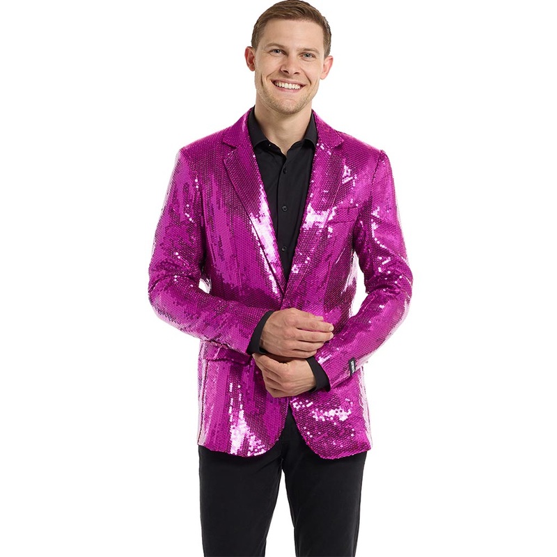 70s Sequins Pink Mens Suitmeister Jacket