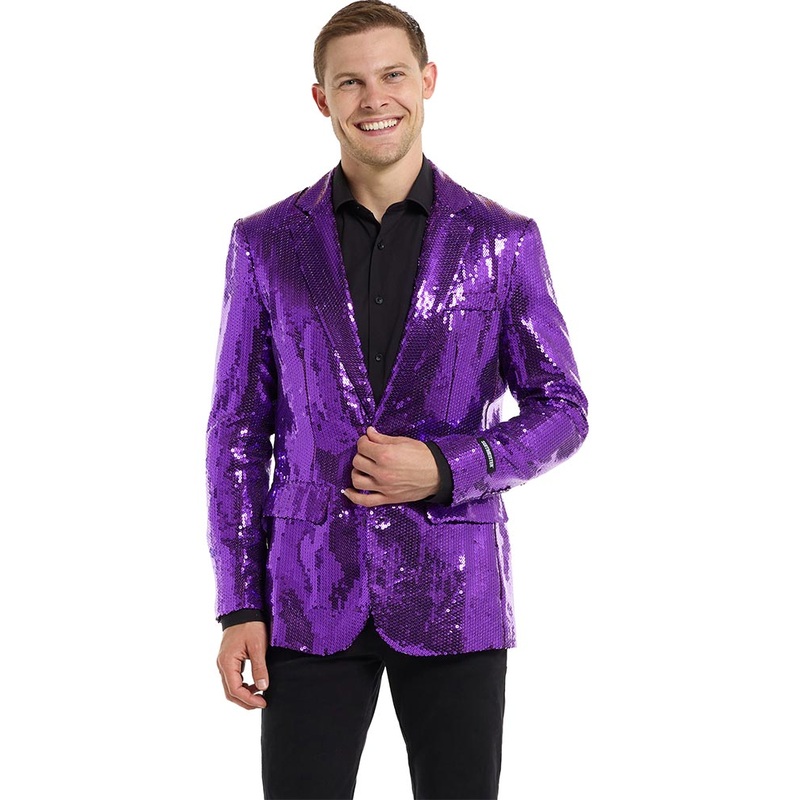 70s Sequins Purple Mens Suitmeister Jacket