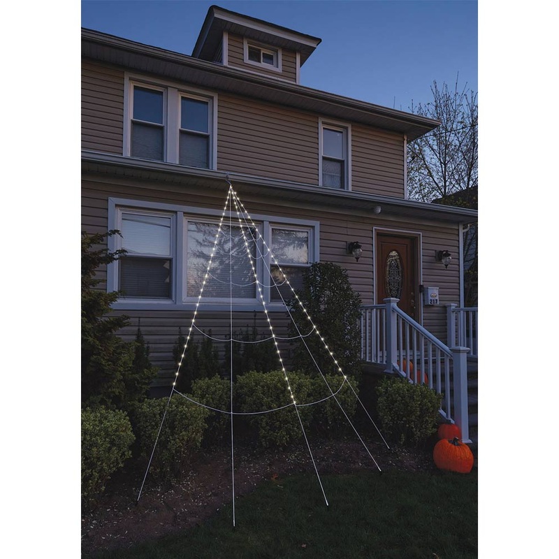Halloween Light Up LED Super Yard Web 3.7m