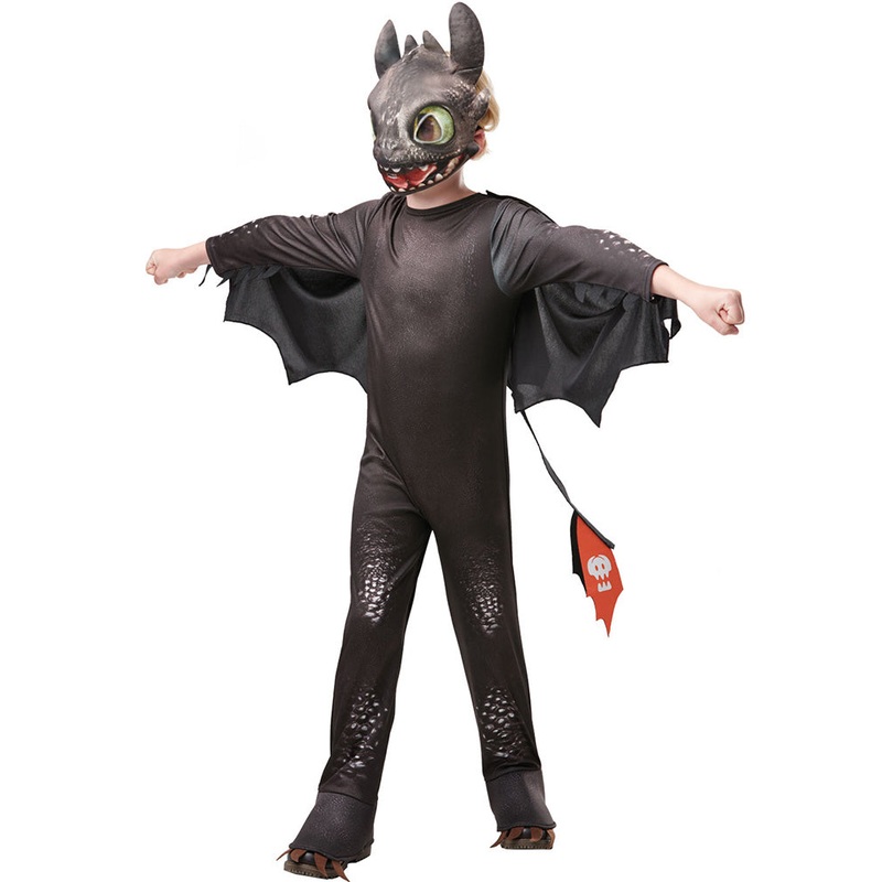 How to Train Your Dragon 3 Toothless Night Fury Deluxe Boys Costume