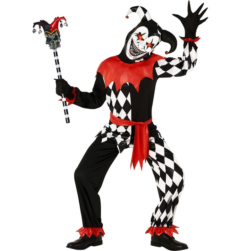 Light Up Scary Jester Boys Halloween Costume