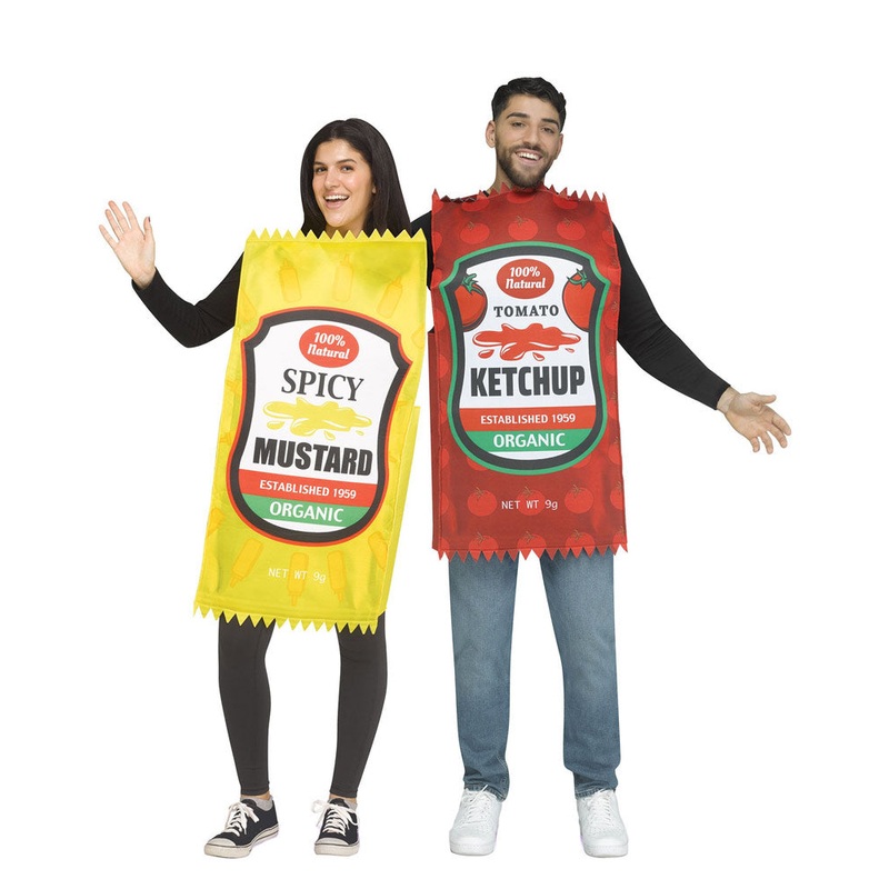 Mustard and Ketchup Adult Couple Costume