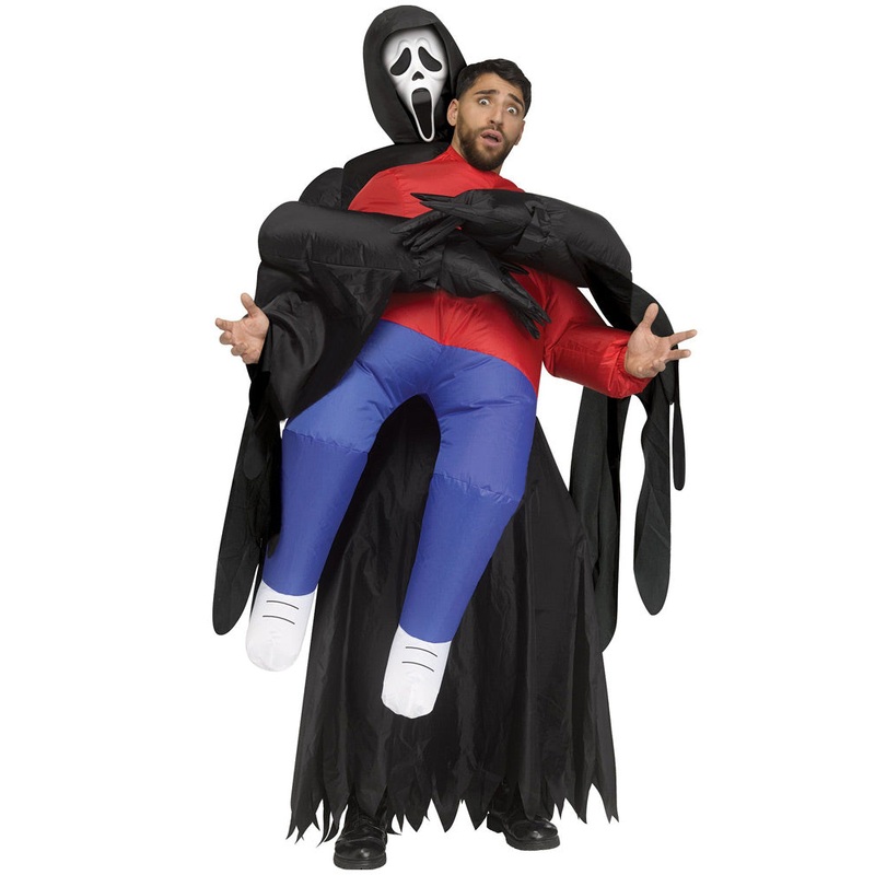 Scream Ghost Face Lives Piggyback Inflatable Mens Halloween Costume