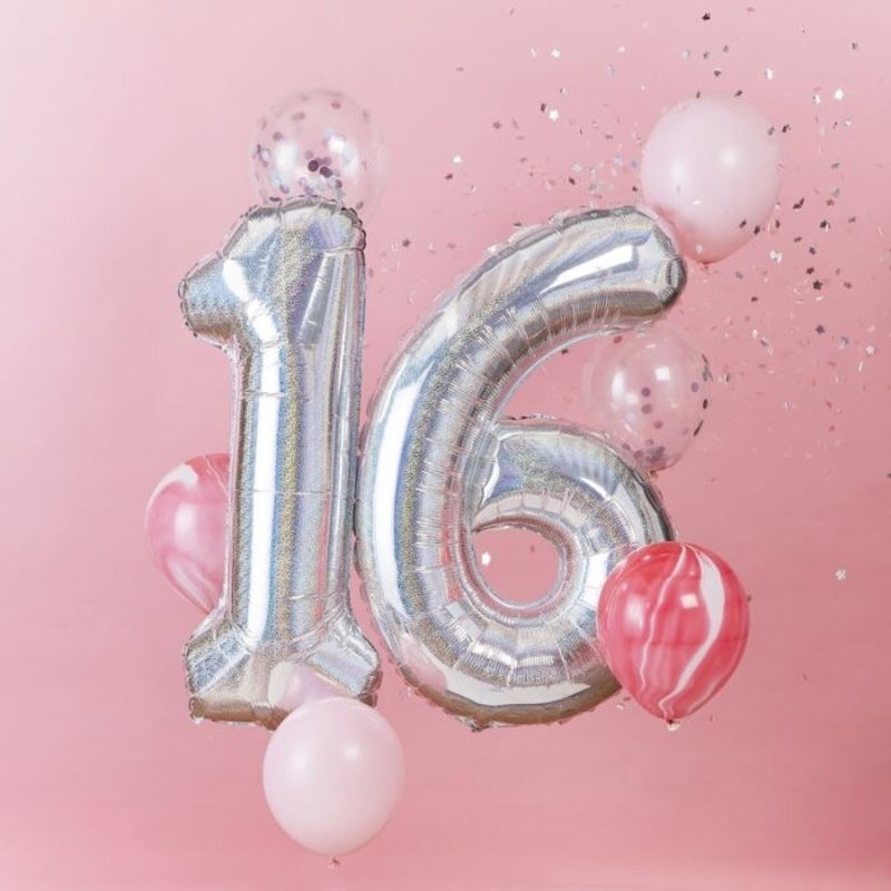 16th Birthday Balloon Bundle Celebration Decor
