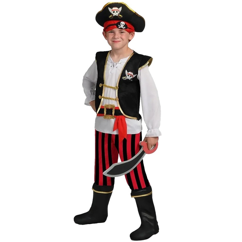 Classic Pirate Complete Boys Costume