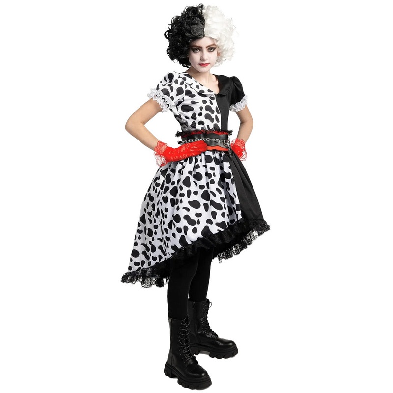 Cruel Dalmatian Diva Complete Girls Halloween Costume