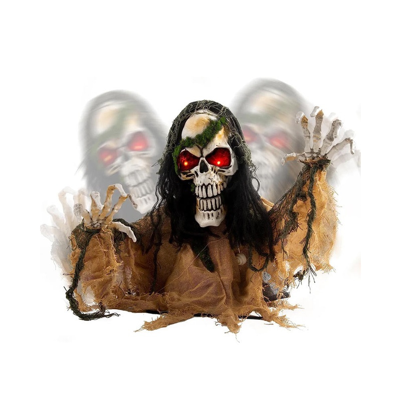 Halloween Light Up Skeleton Reaper Animated Ground Breaker