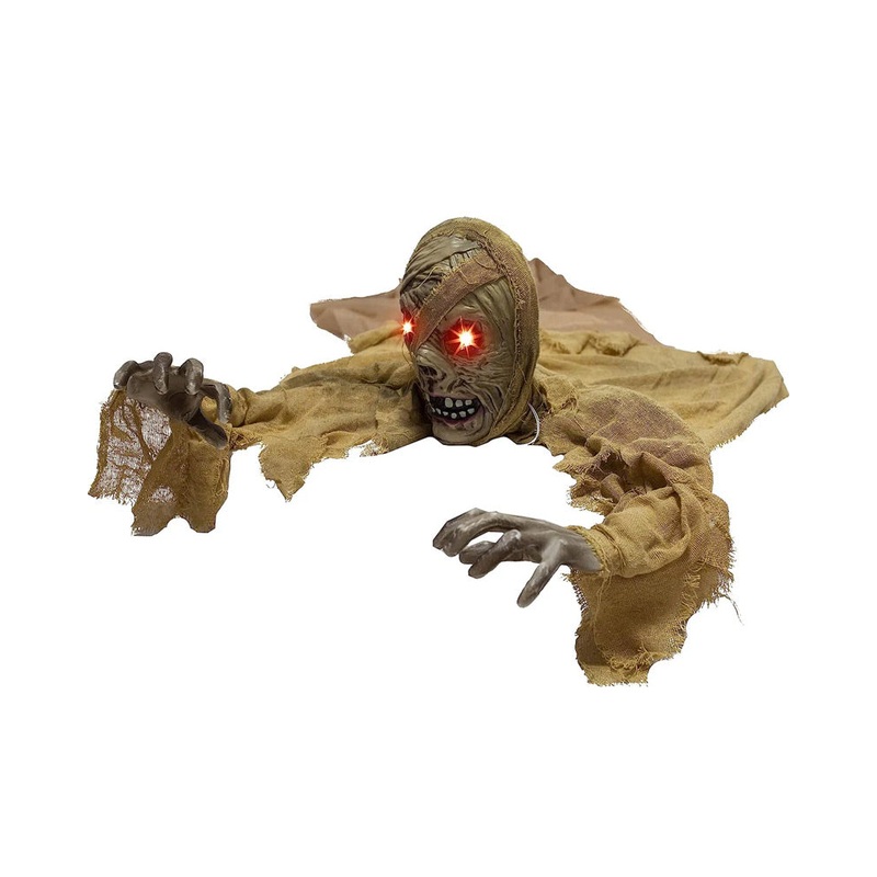 Light Up Mummy Zombie Crawling Halloween Animated Ground Breaker 1.7m