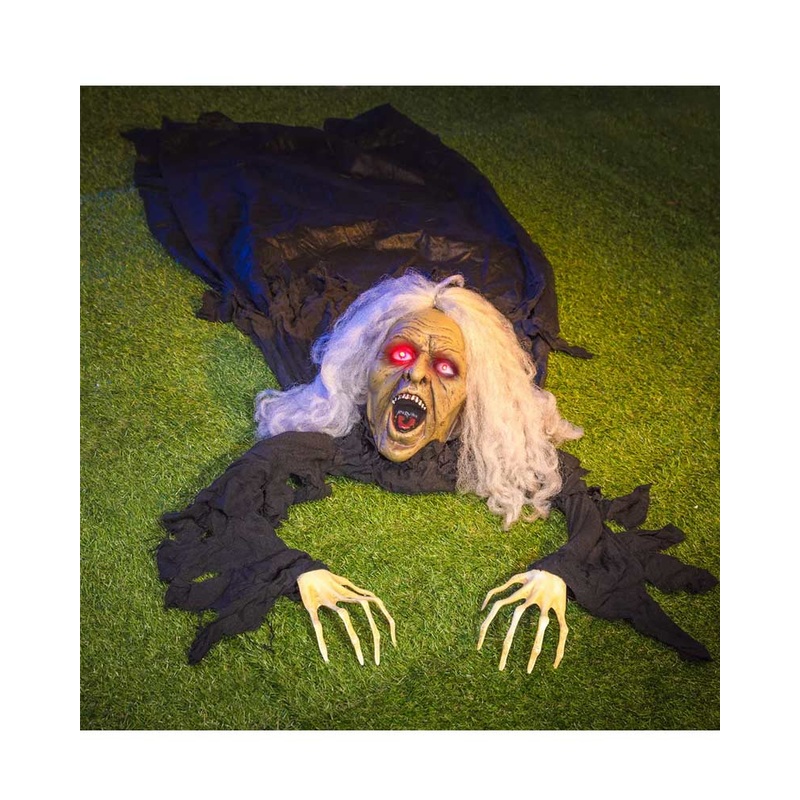Light Up Witch Crawling Halloween Animated Ground Breaker 1.7m