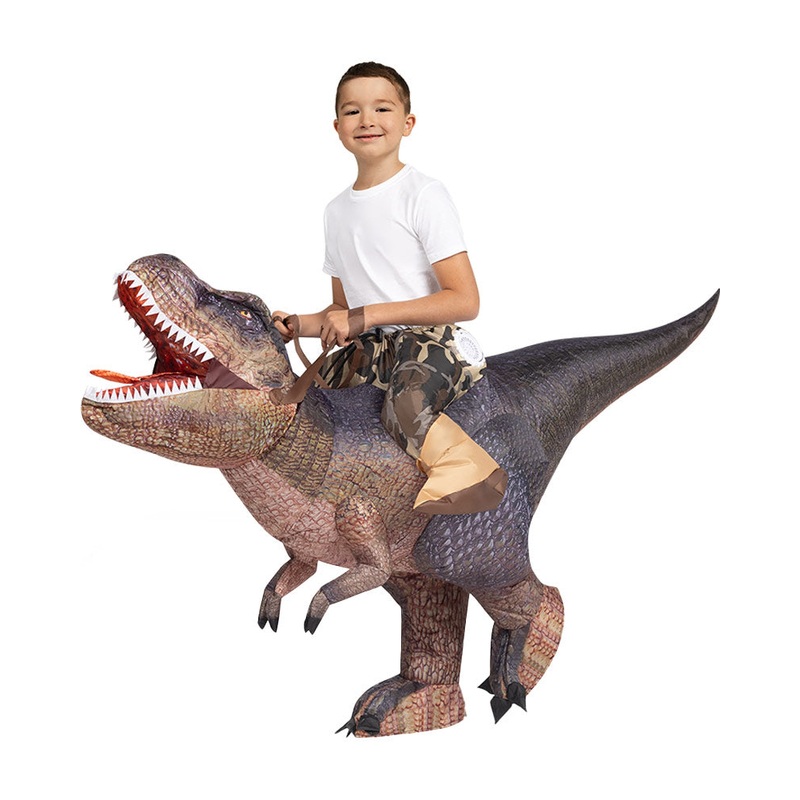 Riding A T Rex Inflatable Boys Costume