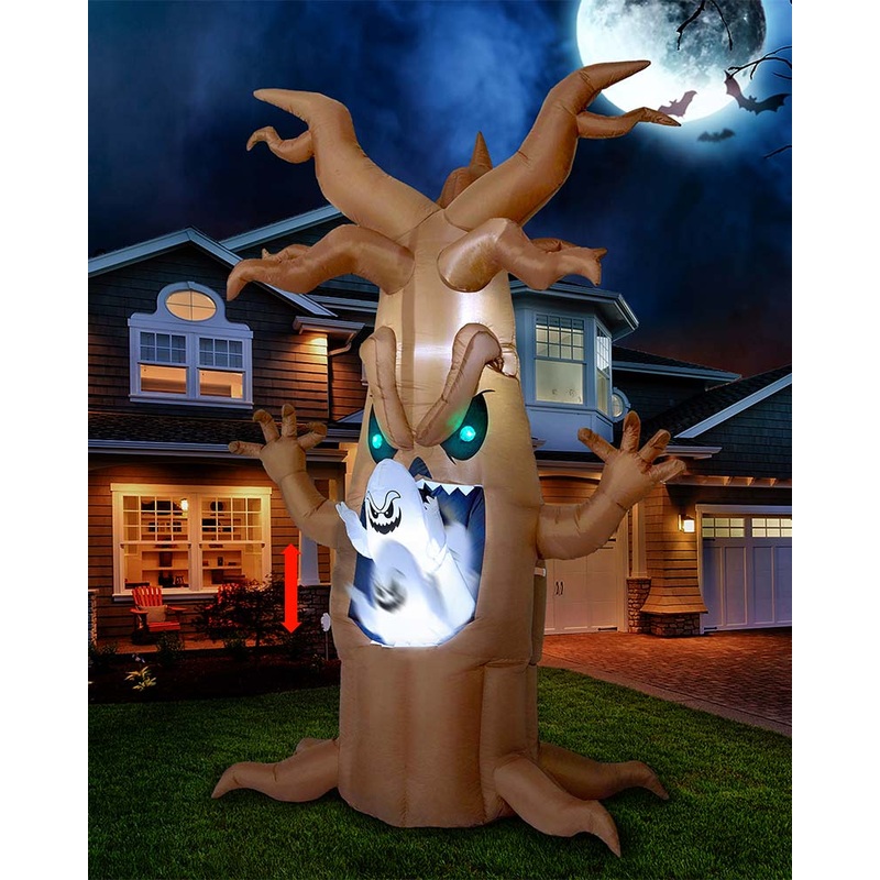 Scary Tree With Animated Ghost LED Halloween Lawn Inflatable 2.1m
