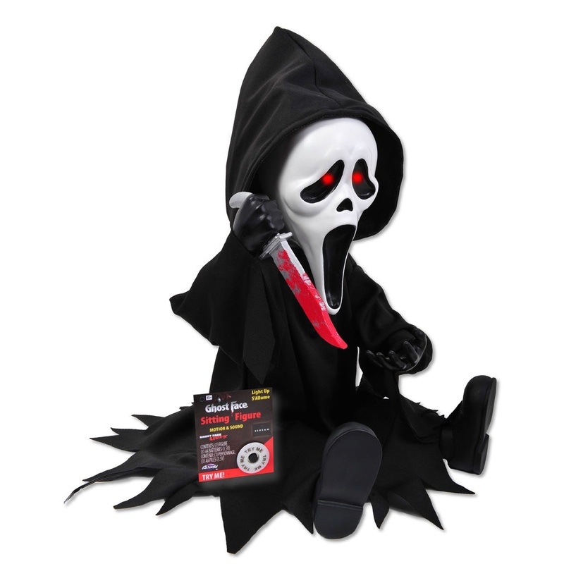 Scream Ghost Face Lives Light Up Animated Sitting Figure