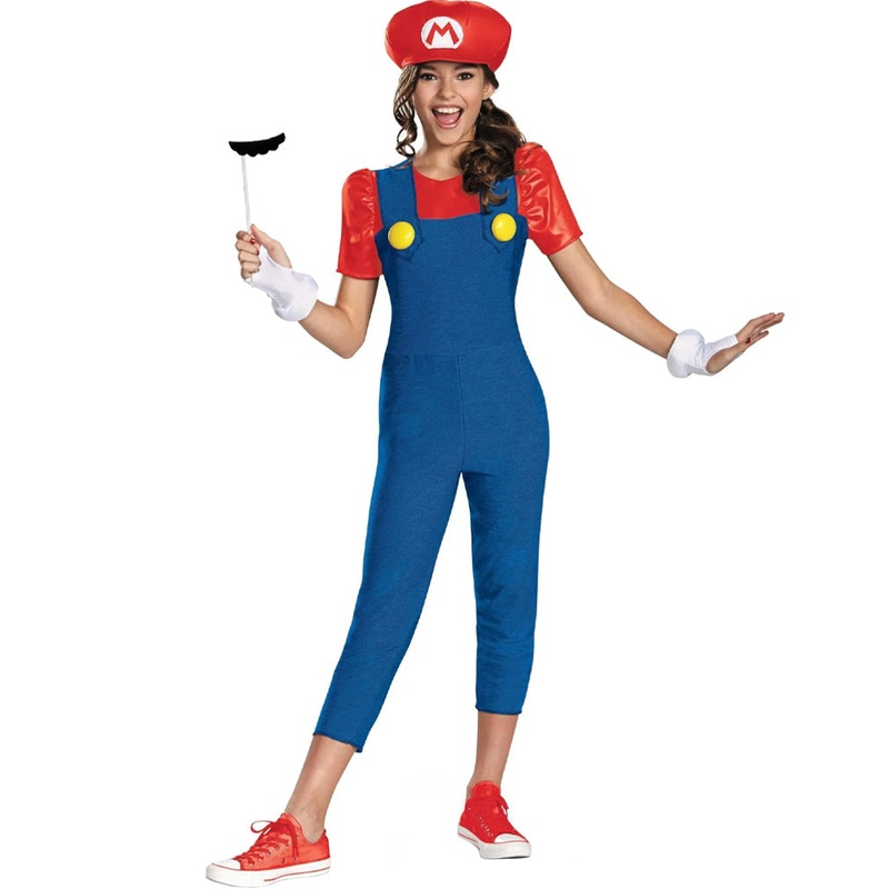 Super Mario Bros Mario Tween Deluxe Girls Costume