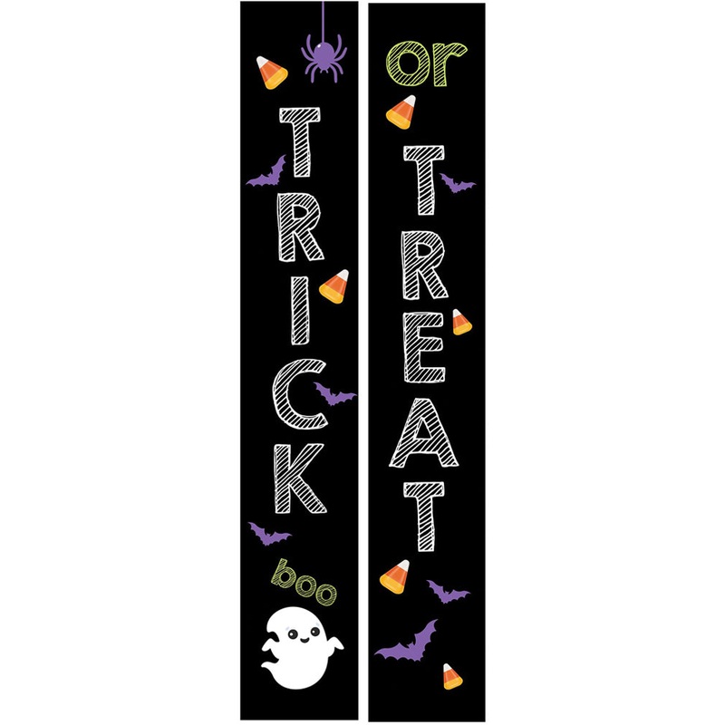 Trick or Treat Halloween Home Door Banners Pack of 2
