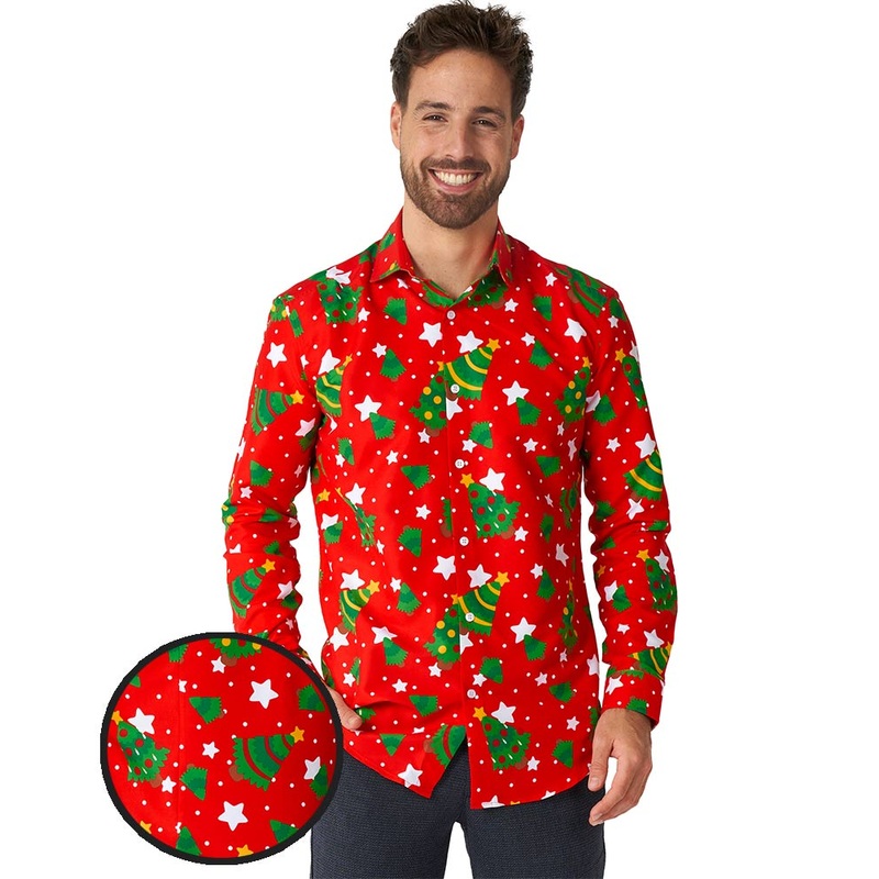 Christmas Trees Stars Mens Suitmeister Shirt
