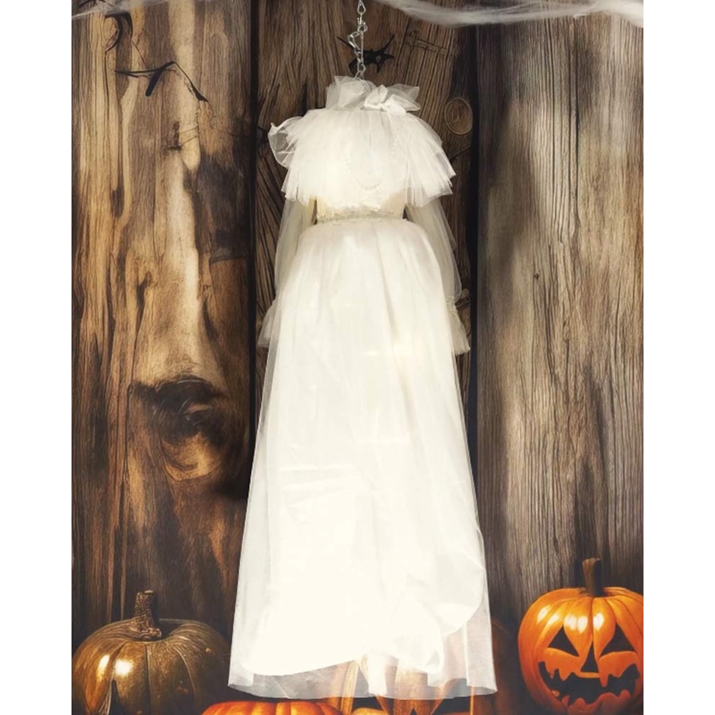Hanging Bride Dress Animated Halloween Decoration 1.1m