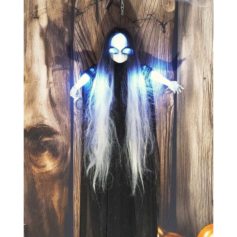 Hanging Light Up Girl Animated Halloween Decoration 1.3m