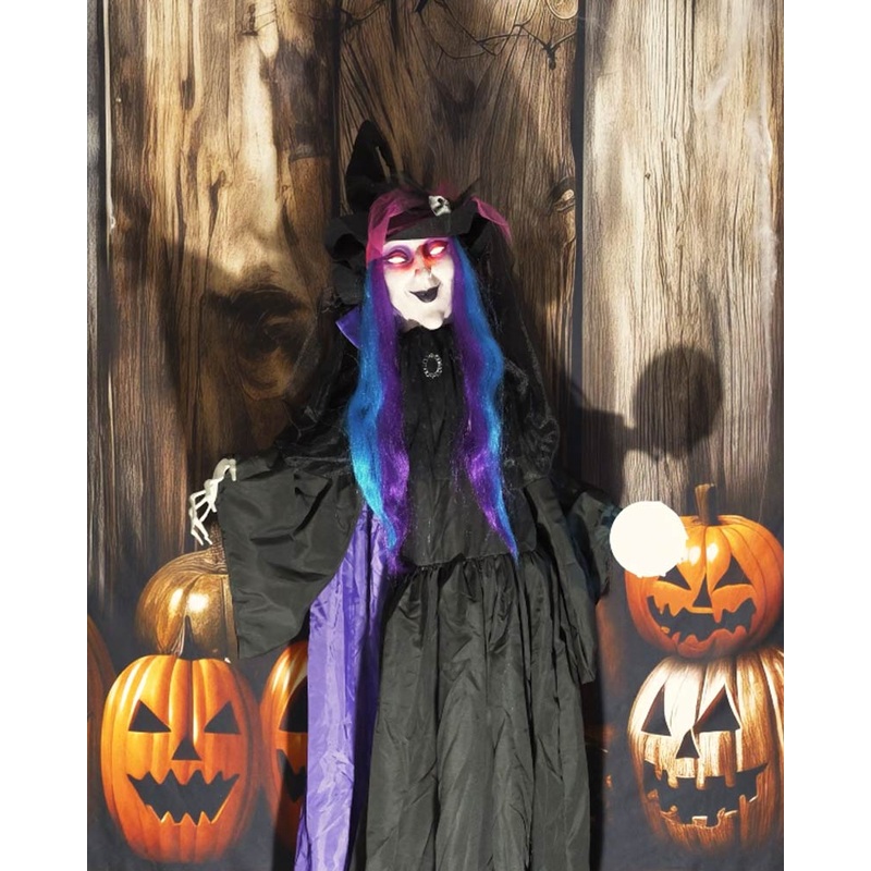 Standing Witch Animated Halloween Decoration 1.6m