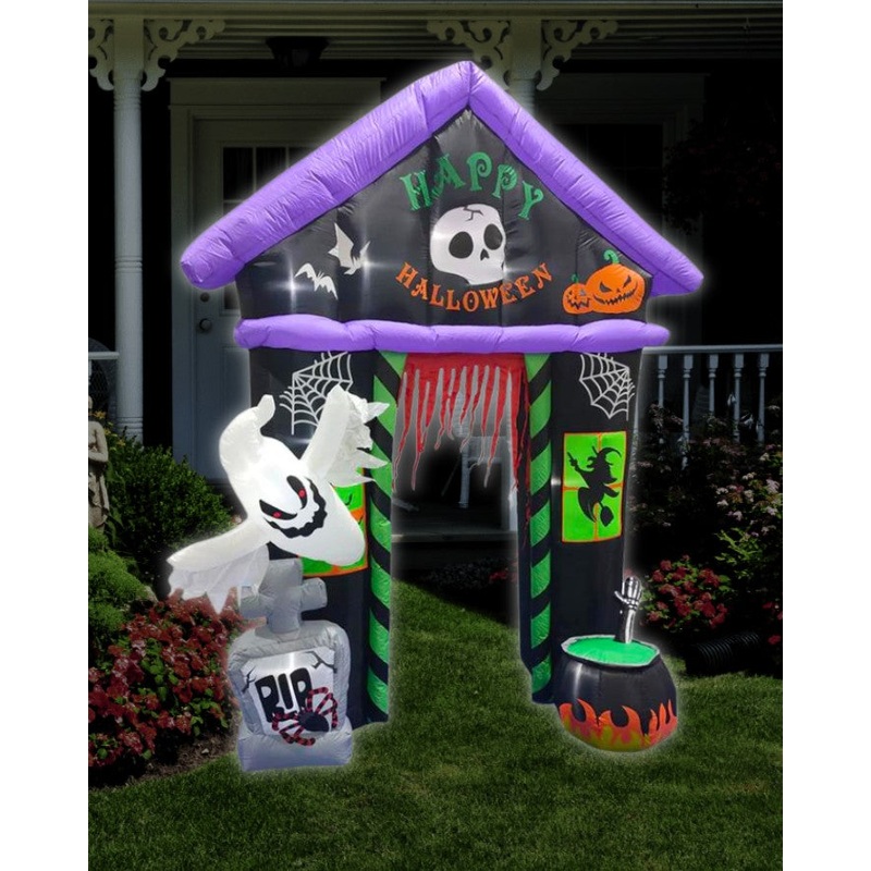 Halloween Haunted House Arch Lawn Inflatable 2.7m