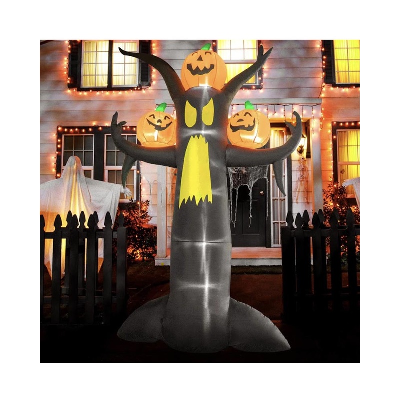 Tall Dead Spooky Tree with Pumpkins Lawn Inflatable 3m