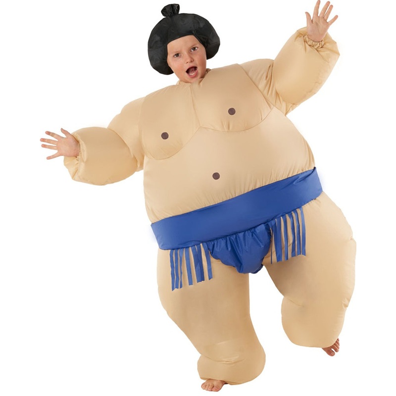 Sumo Blue MegaMorph Inflatable Boys Costume