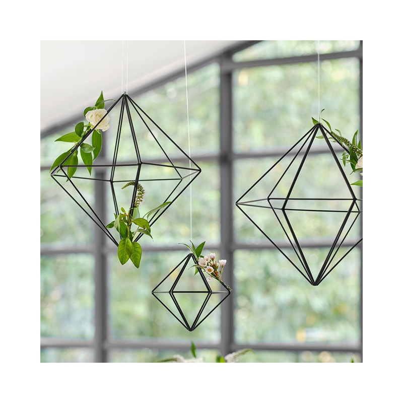 Contemporary Wedding Large Geo Metal Hanging Decoration