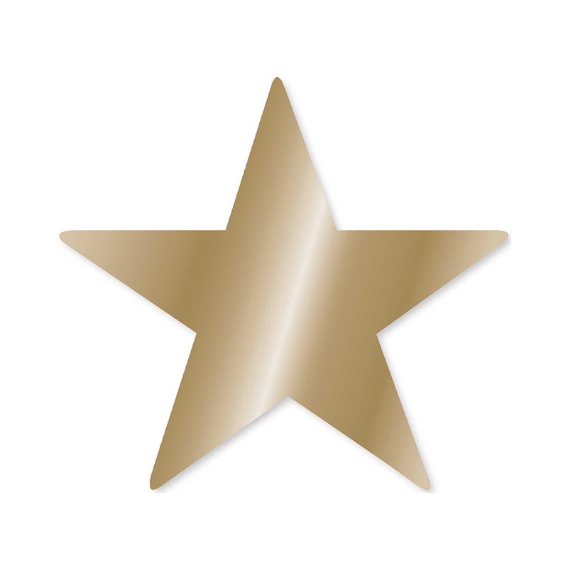 Gold Foil Star Cutouts Pack of 5