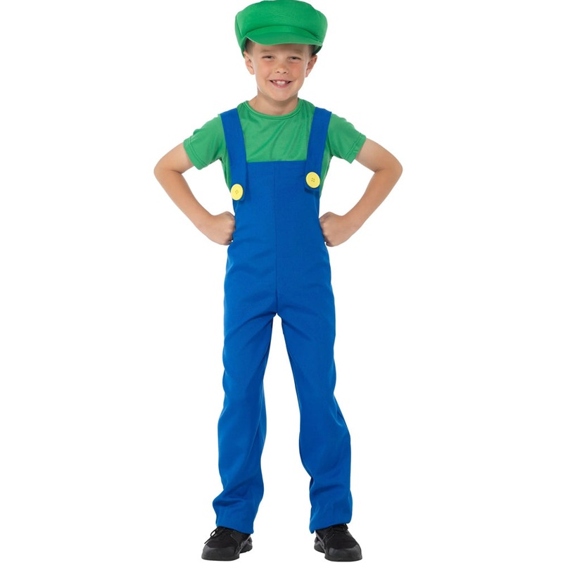 Green Plumber Guy Boys Costume