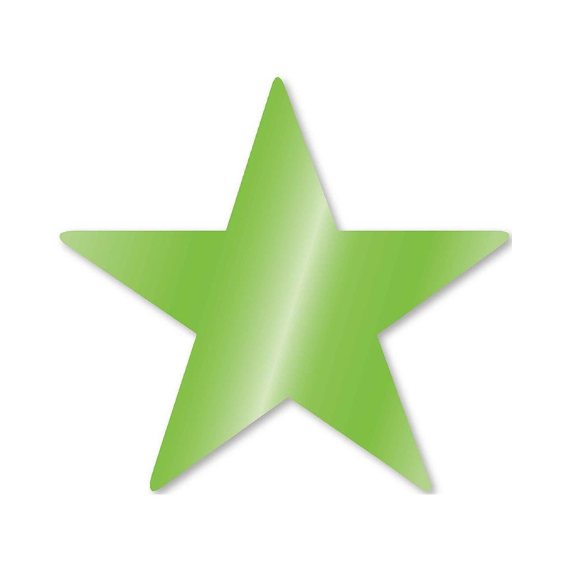 Kiwi Foil Star Cutouts Pack of 5