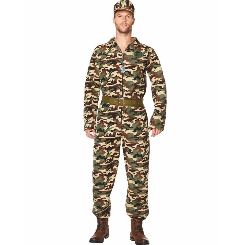 Military Camo Suit Mens Costume