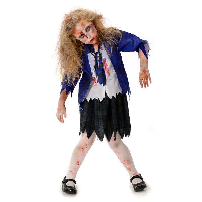 Zombie School Girls Costume Horror Fancy Dress
